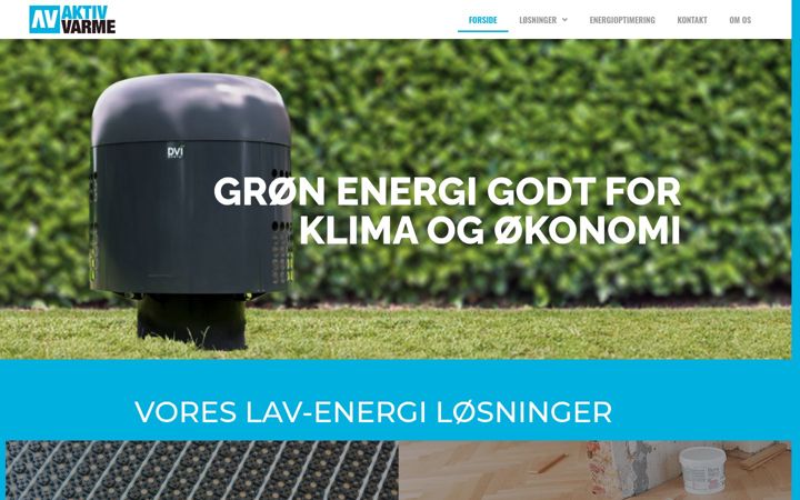 Screenshot of aktiv-varme.dk