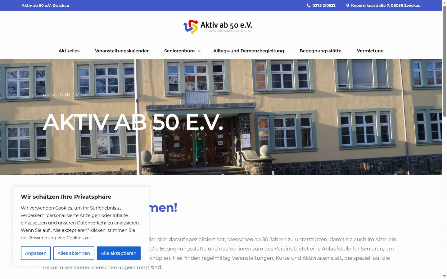 Zrzut ekranu banera zgody wyświetlanego przed jakąkolwiek interakcją