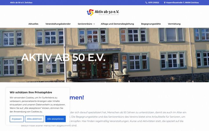 Zrzut ekranu aktivab50-zwickau.de