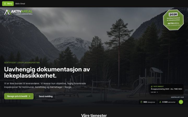Zrzut ekranu aktivareal.no