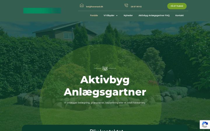 Snimka zaslona za aktivbyg-anlaegsgartner.dk