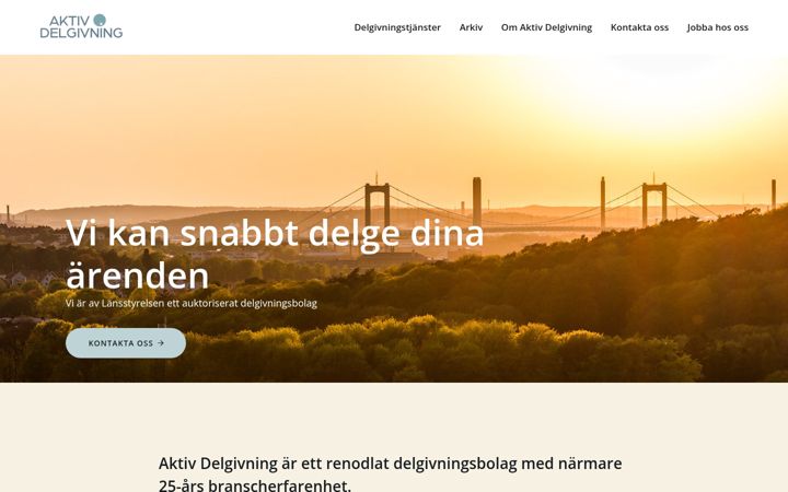 Screenshot of aktivdelgivning.se
