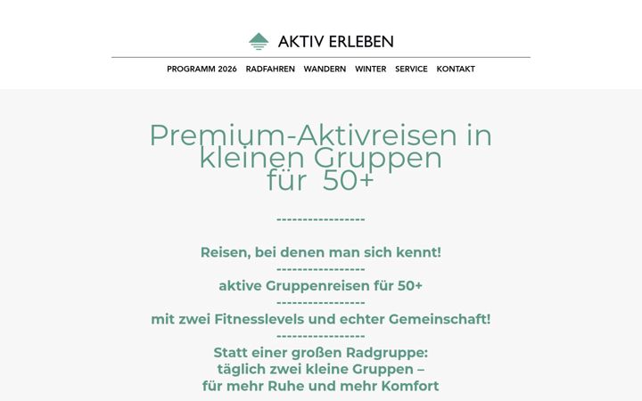 Screenshot of aktiverleben.eu