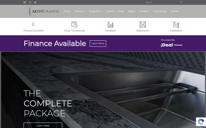 Zrzut ekranu aktivgranite.co.uk