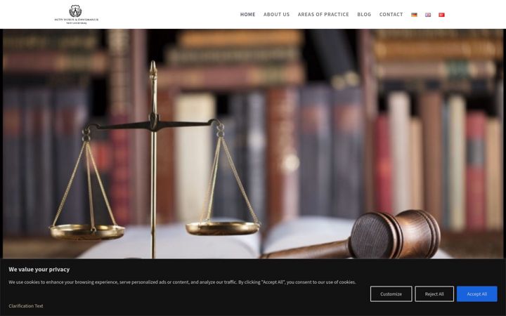 Screenshot of aktivhukuk.com