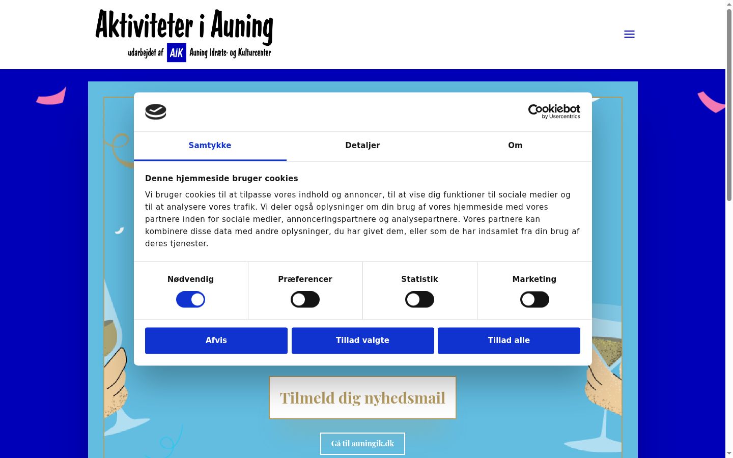 Screenshot tal-banner tal-kunsens muri qabel kwalunkwe interazzjoni