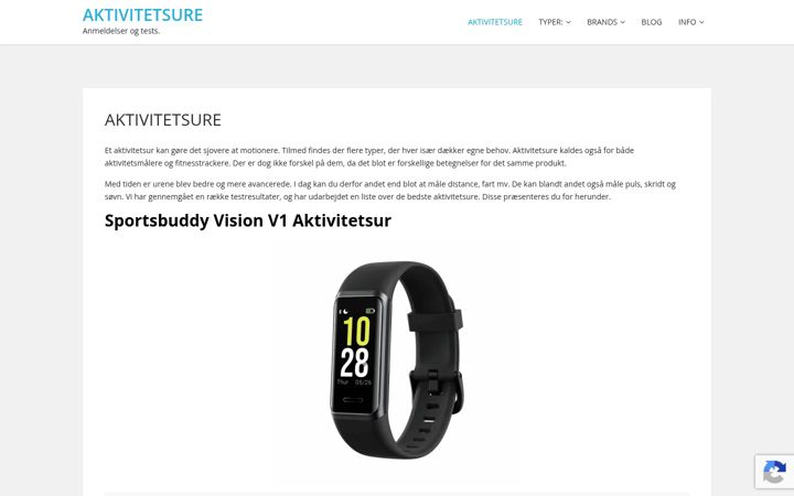 Screenshot of aktivitetsure.dk