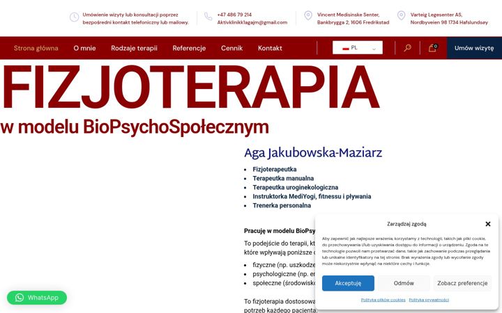 Ekrano kopija aktivklinikk1fysioterapi.no