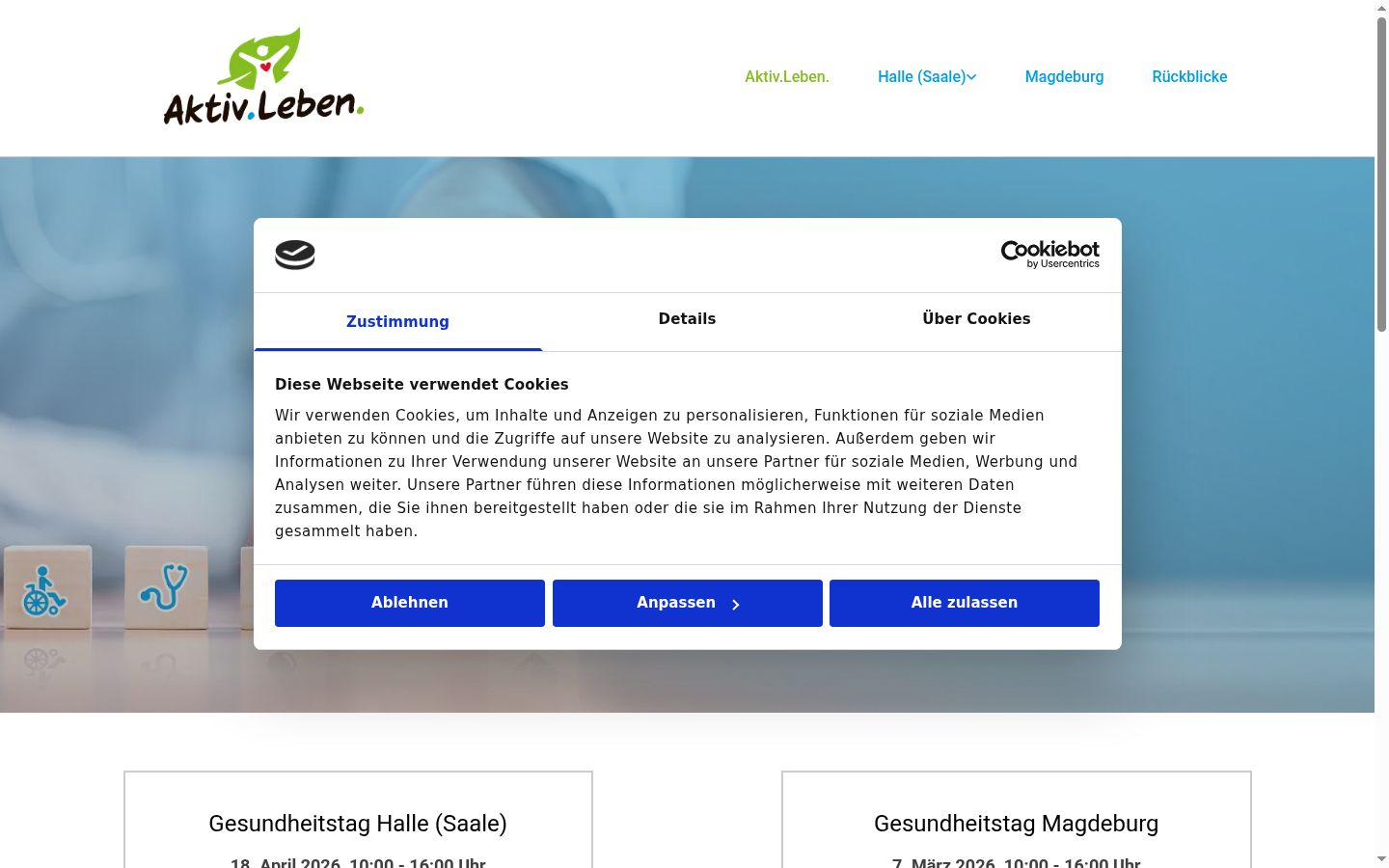 Screenshot del banner di consenso mostrato prima di qualsiasi interazione