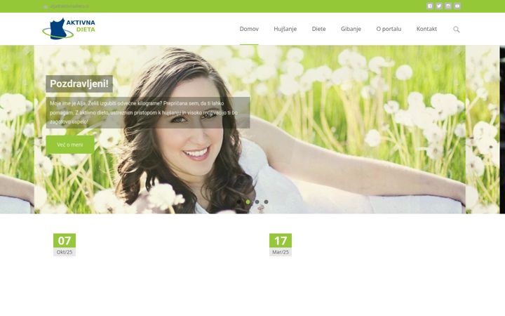Screenshot of aktivnadieta.si