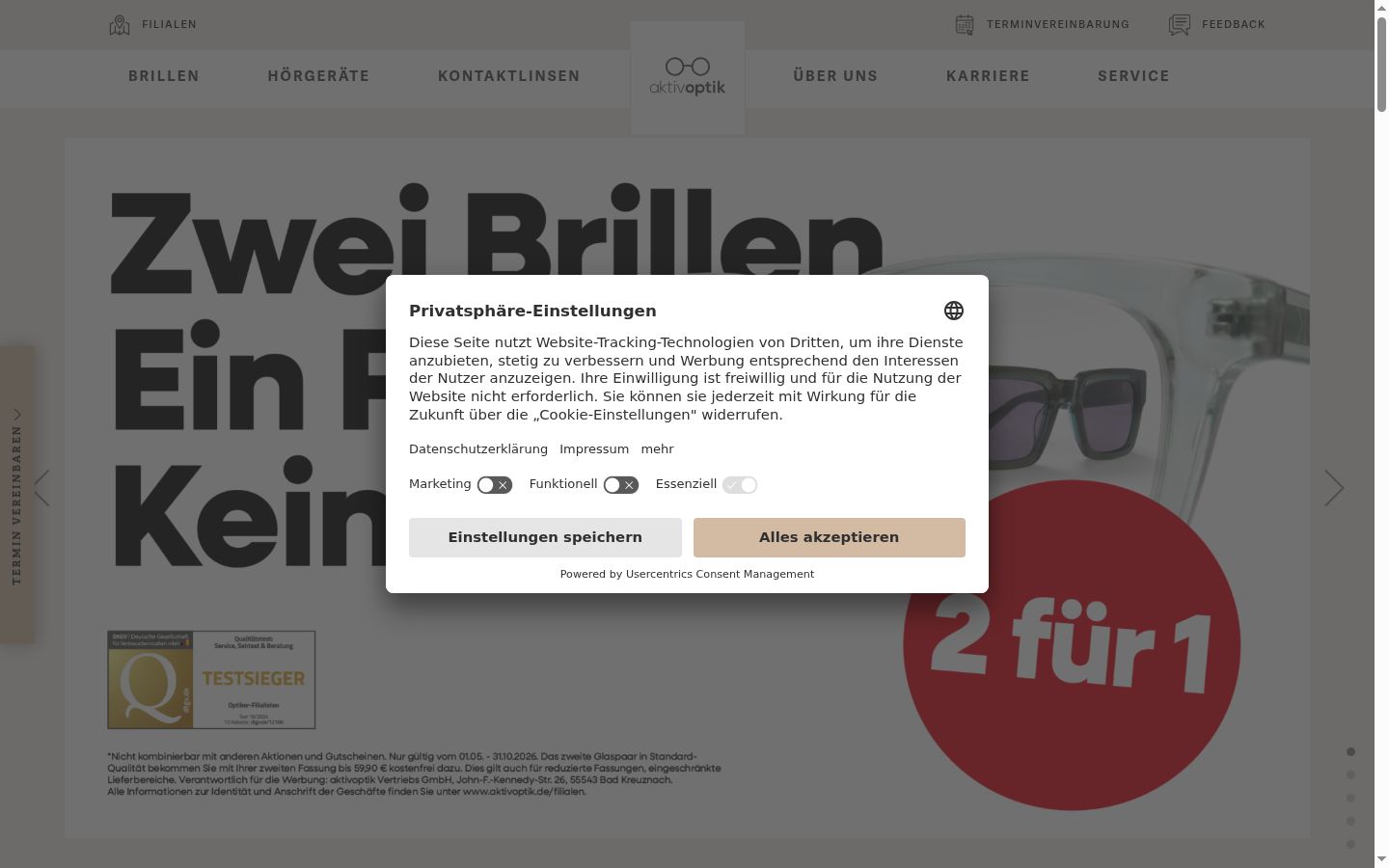 Zrzut ekranu banera zgody wyświetlanego przed jakąkolwiek interakcją