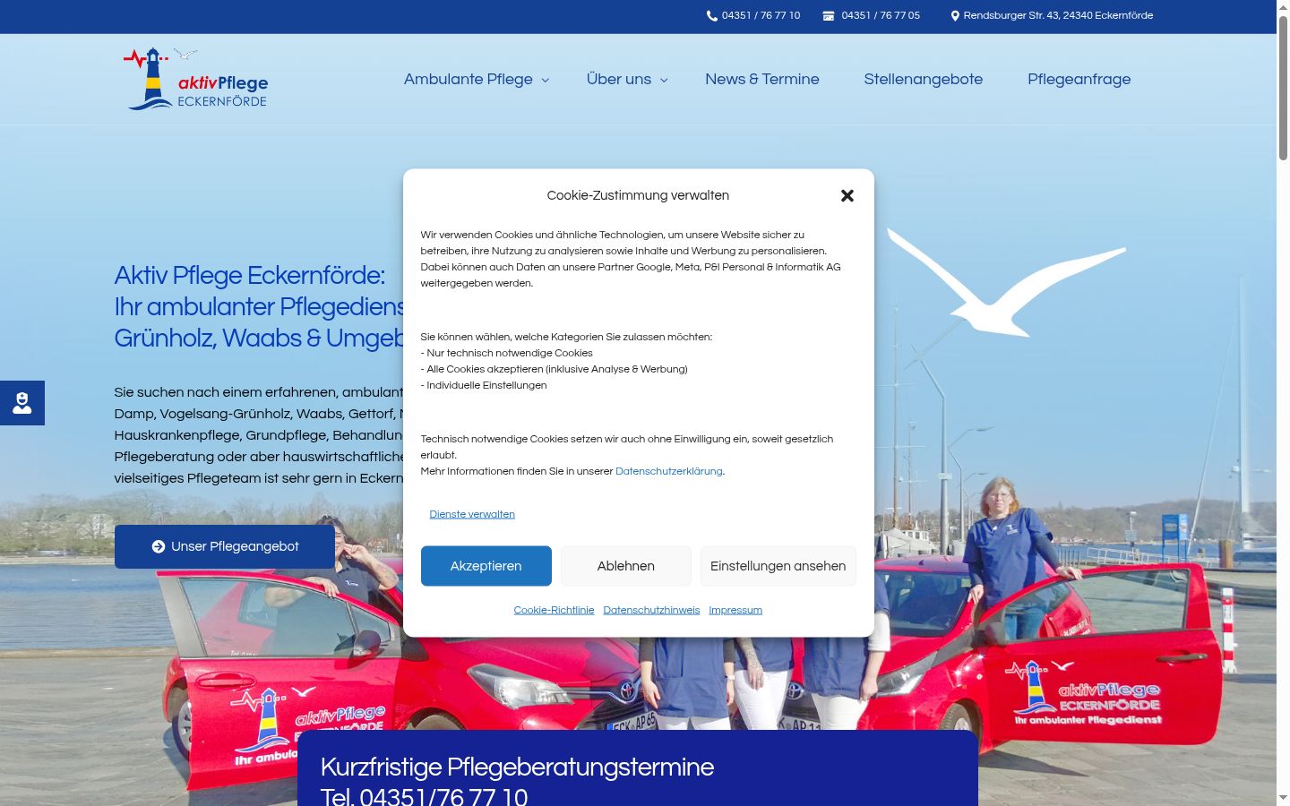 Sutikimo reklamjuostės, rodytos prieš bet kokią sąveiką, ekrano kopija