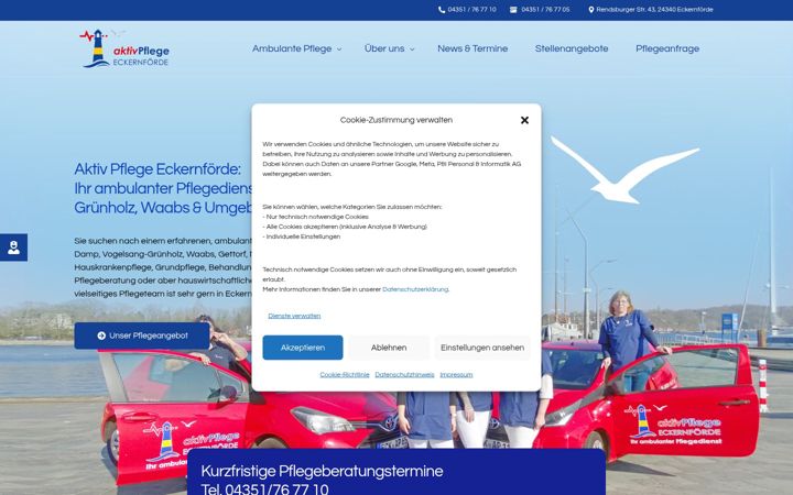 Ekrano kopija aktivpflege-eckernfoerde.de