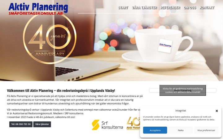 Ekrano kopija aktivplanering.se