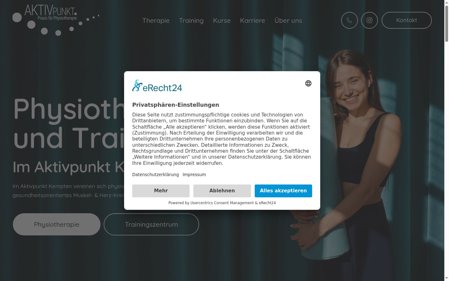 Ekrānuzņēmums ar piekrišanas baneri, kas tika rādīts pirms jebkādas mijiedarbības