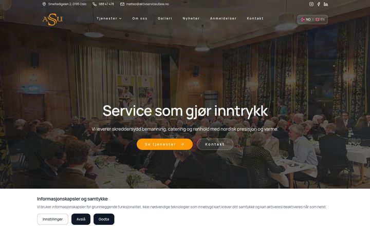 Screenshot of aktivserviceutleie.no
