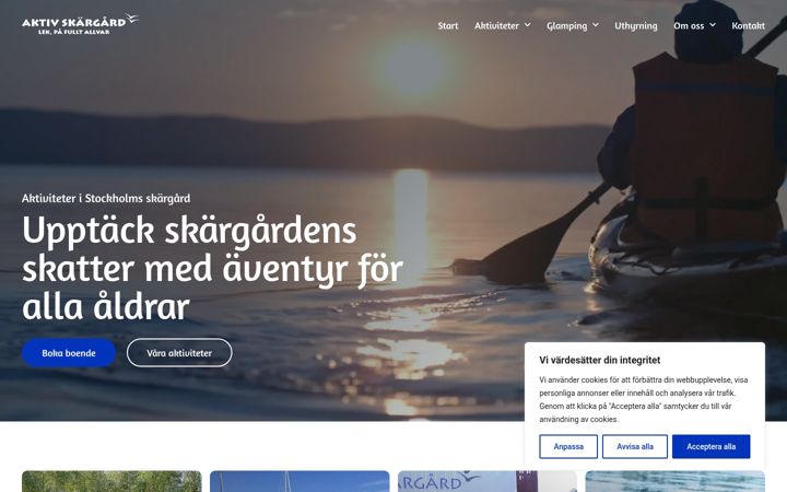 Screenshot di aktivskargard.se