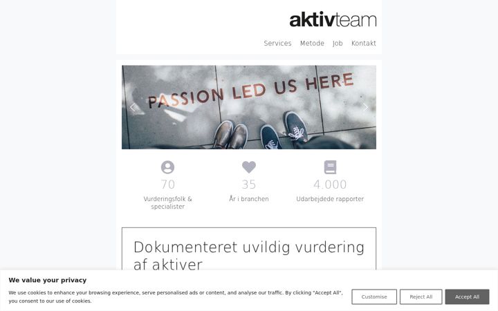 Screenshot di aktivteam.dk