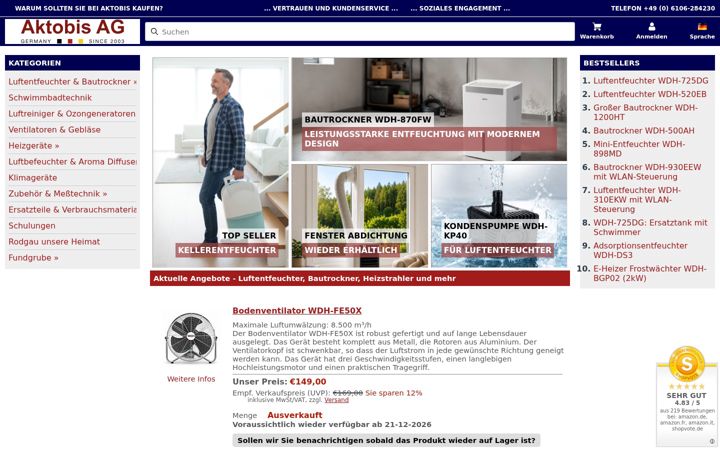 Screenshot of aktobis.nl