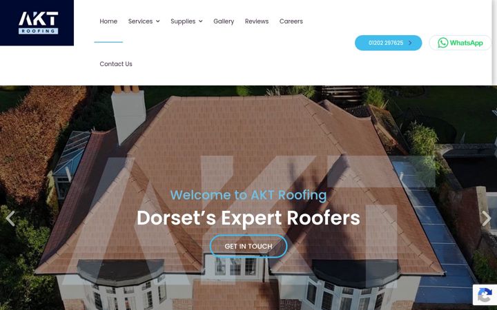 Screenshot of aktroofing.co.uk