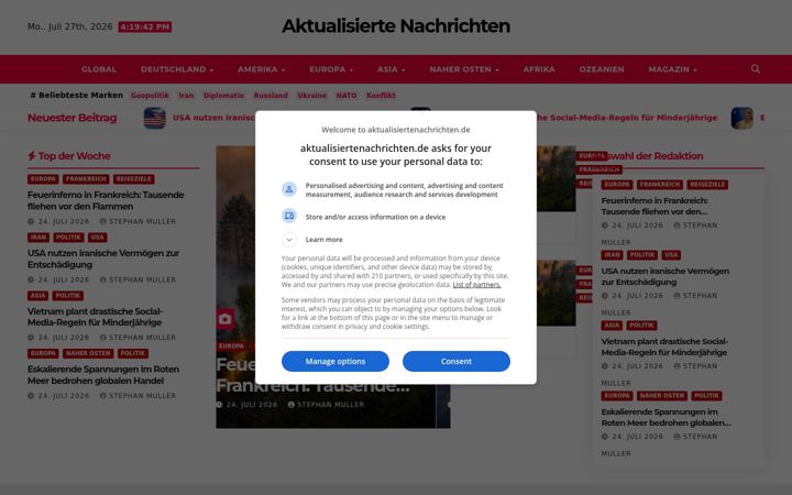 Capture d'écran de aktualisiertenachrichten.de