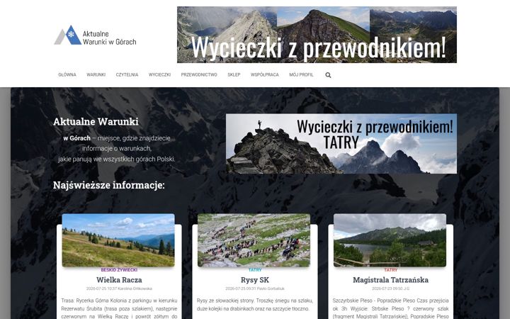 Screenshot of aktualnewarunki.pl
