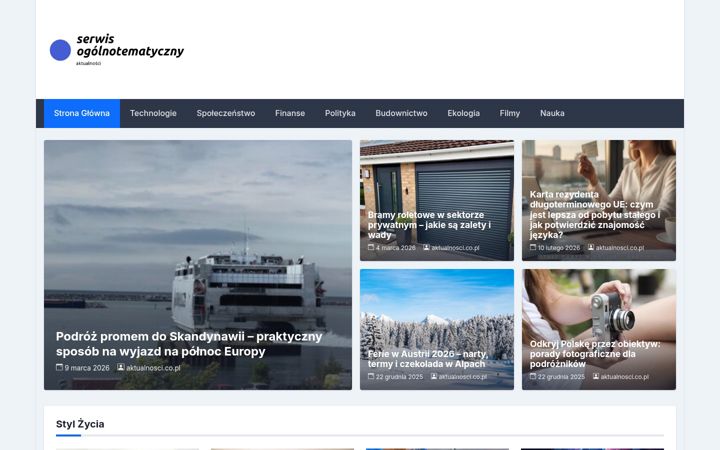 Screenshot of aktualnosci.co.pl