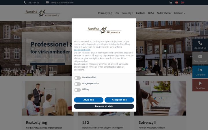 Screenshot of aktuarservice.com