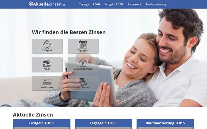 Screenshot di aktuellezinsen.net