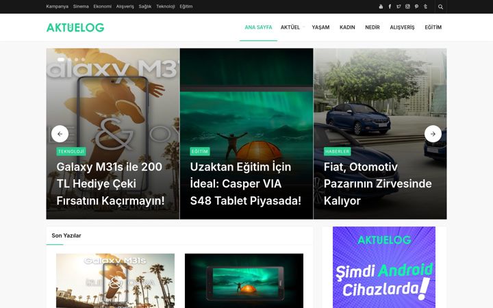 Screenshot of aktuelog.com