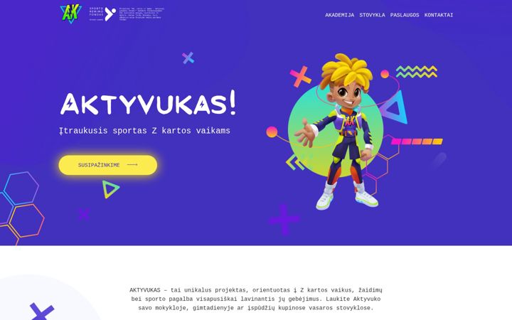 Screenshot of aktyvukas.lt