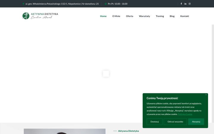 Captura de ecrã de aktywnadietetyka.pl