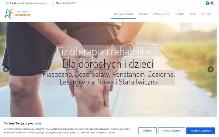 Captura de ecrã de aktywnafizjoterapia.pl