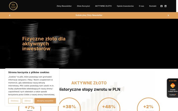 Screenshot of aktywnezloto.pl