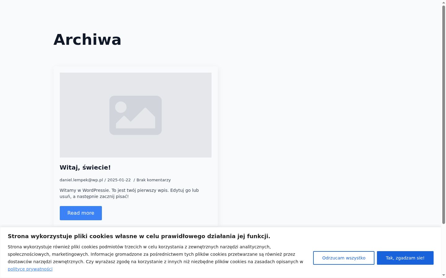 Capture d'écran de la bannière de consentement affichée avant toute interaction