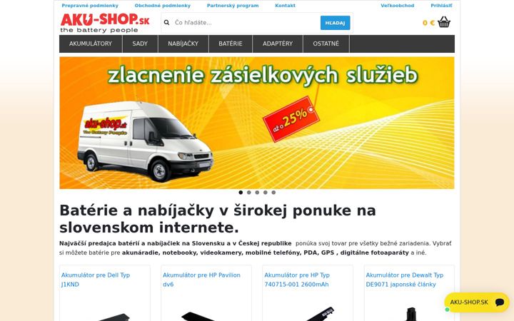 Screenshot of aku-shop.sk