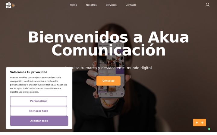 Screenshot of akuaagenciadecomunicacion.com