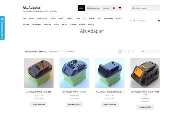 Screenshot of akuadapter.eu