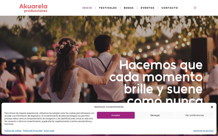 Kuvakaappaus sivustosta akuarelaproducciones.com