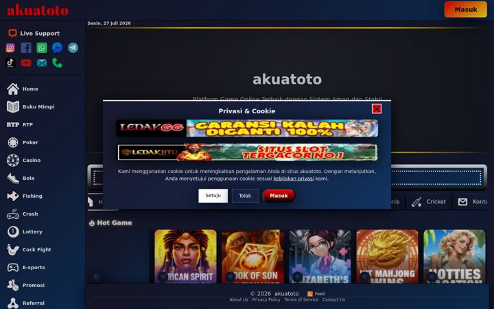 Kuvakaappaus sivustosta akuatoto.com