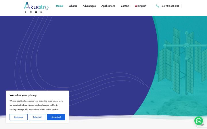 Kuvakaappaus sivustosta akuatroenergy.com