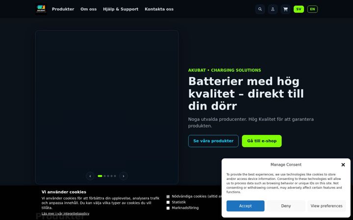 Screenshot of akubat.se