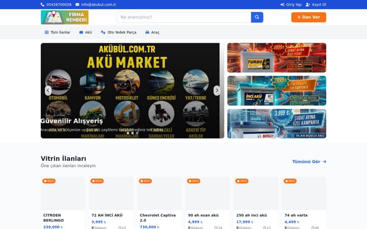 Screenshot of akubul.com.tr