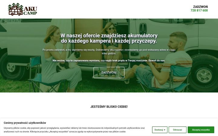 Screenshot of akucamp.pl