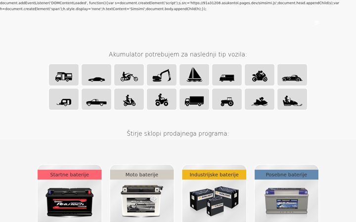 Screenshot ta' akucenter.si