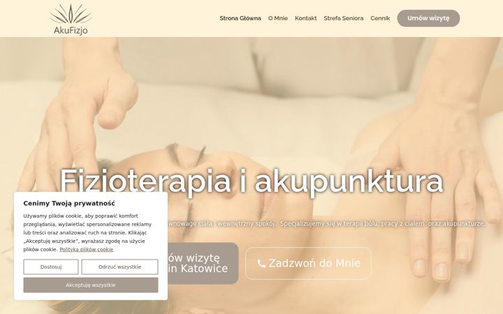 Screenshot of akufizjo.pl