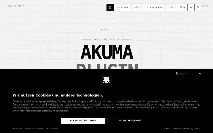 Screenshot of akuma-plugin-studio.com
