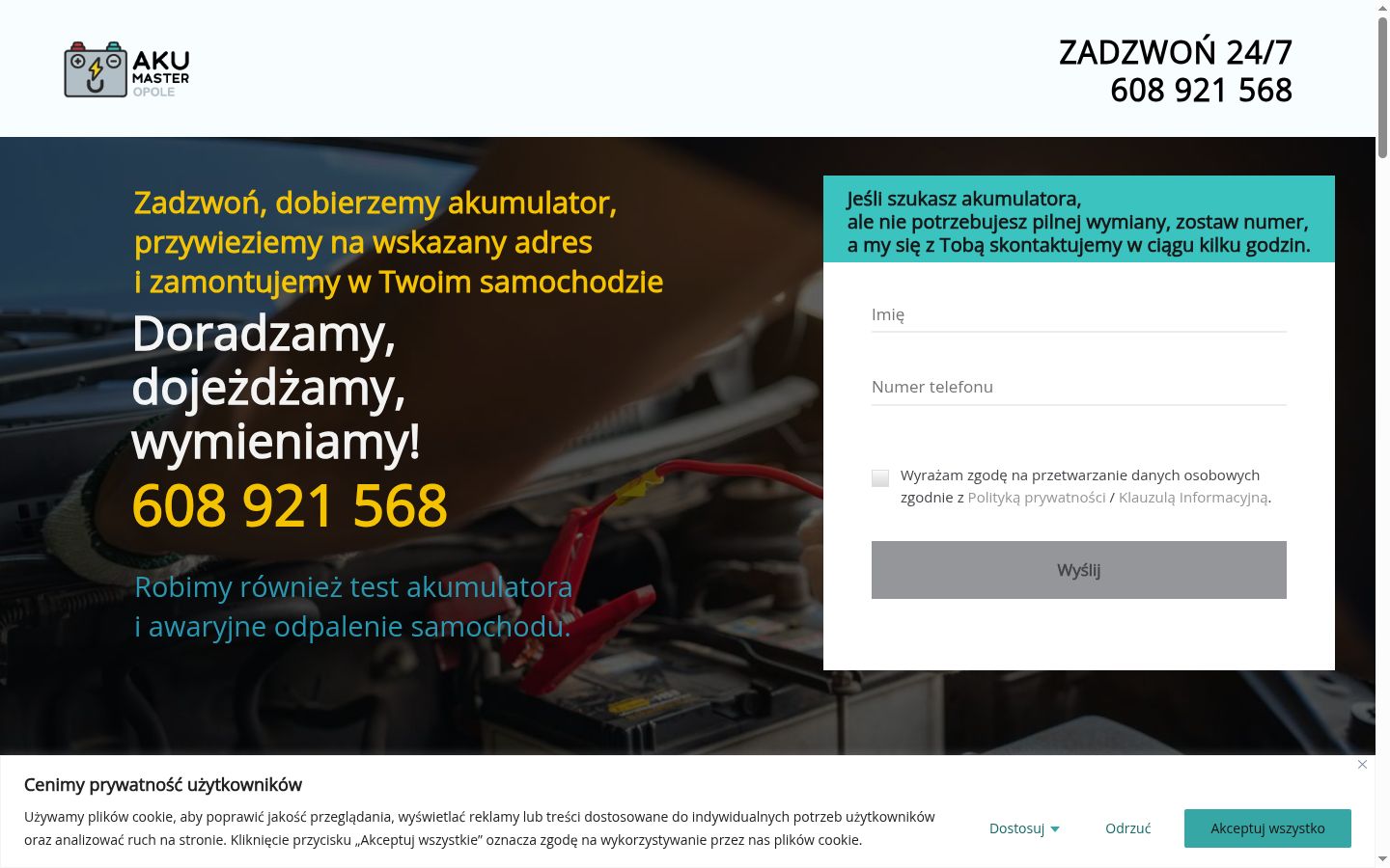Képernyőkép a bármilyen interakció előtt megjelenő hozzájárulási bannerről