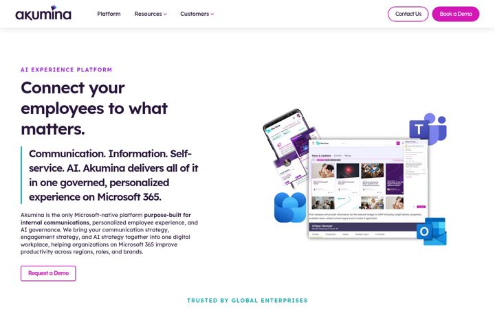 Screenshot of akumina.com