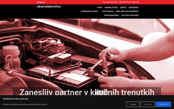 Screenshot stránky akumulatorstvo-grajzar.si